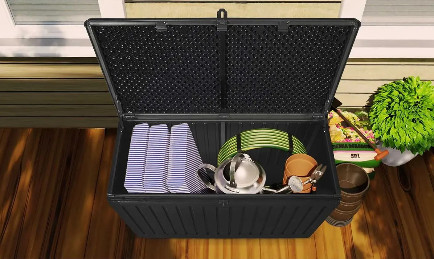 Ladă depozitare de grădină Plonos 480000 (Black)