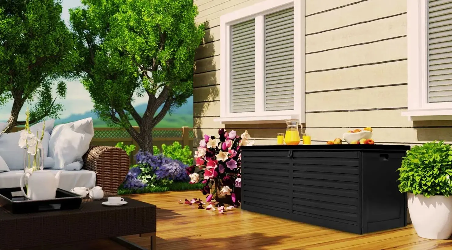 Садовый сундук Plonos 480100 (Black)