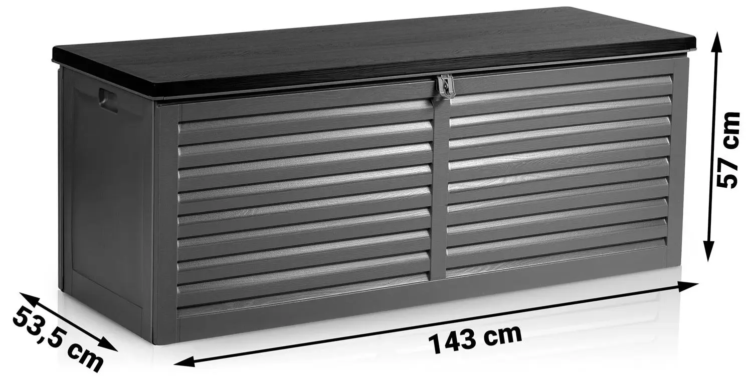 Садовый сундук Plonos 480101 (Black/Grey)