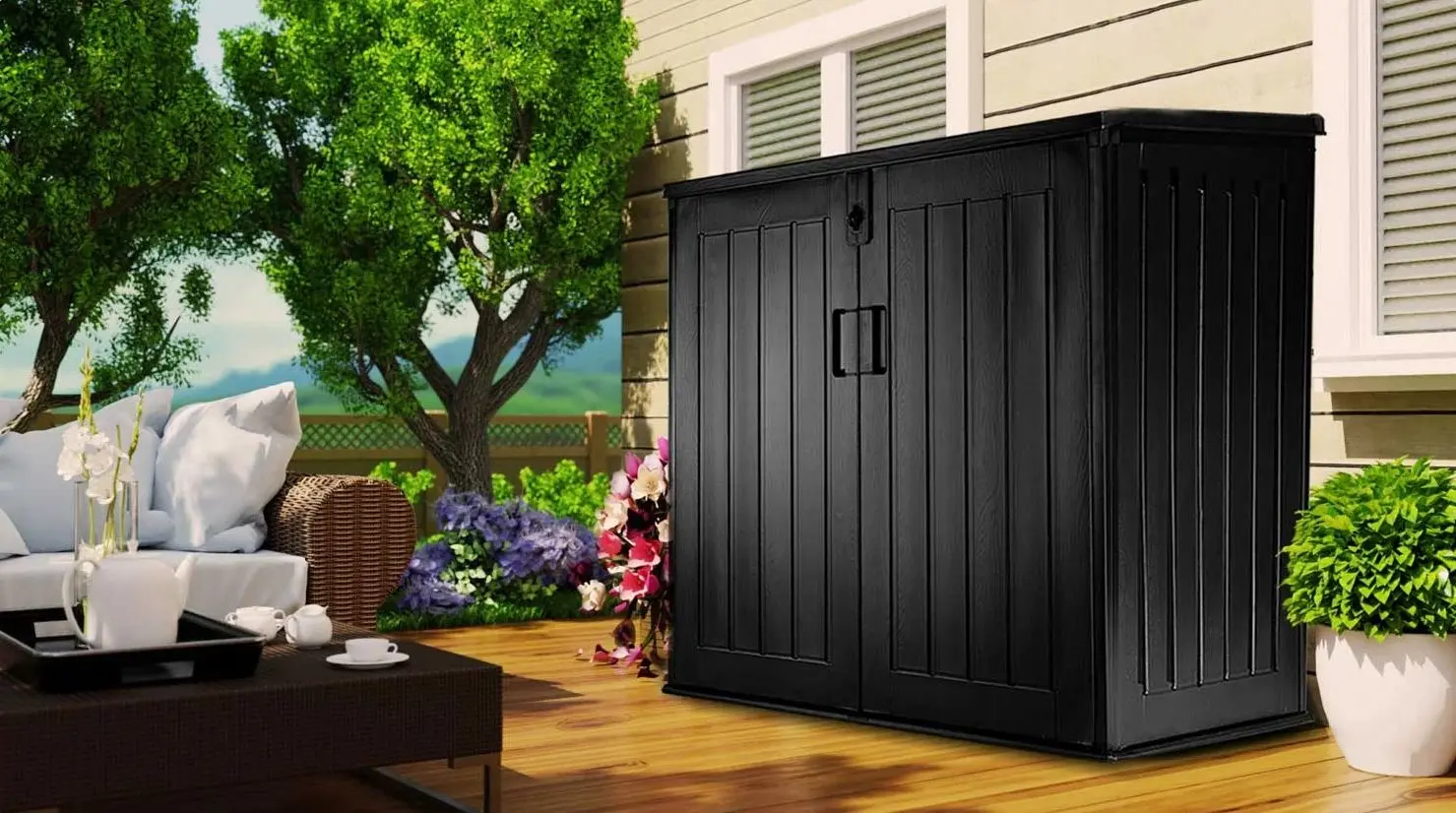 Tumba de gradina Plonos 480300 (Black)