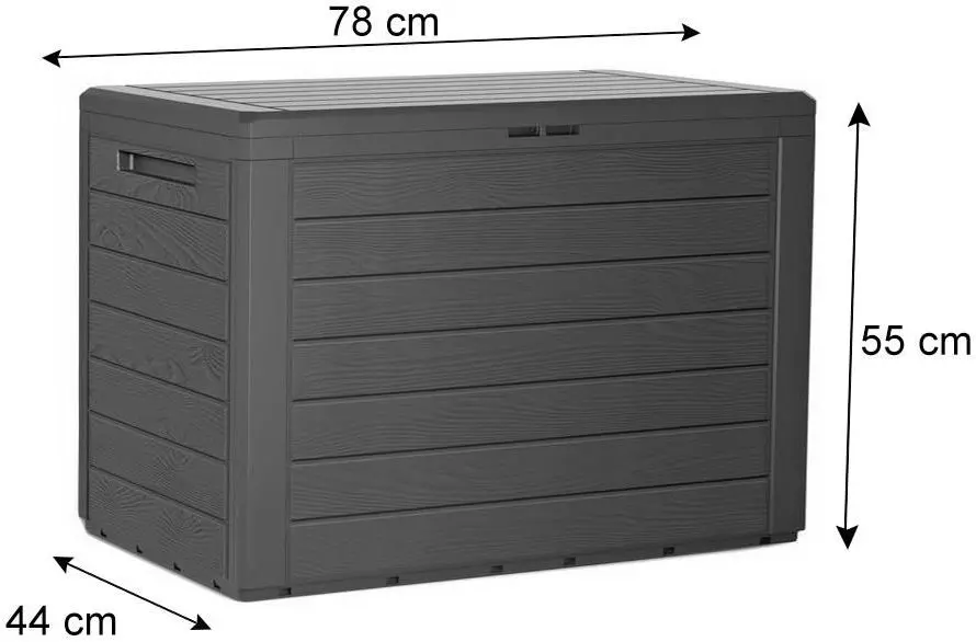 Lada depozitare de gradina Prosperplast Woodebox MBWL190-440U (Dark Brown) - 3