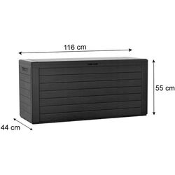 Lada depozitare de gradina Prosperplast Woodebox MBWL280-440U (Dark Brown) Thumb