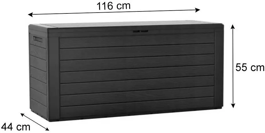Lada depozitare de gradina Prosperplast Woodebox MBWL280-440U (Dark Brown) - 2