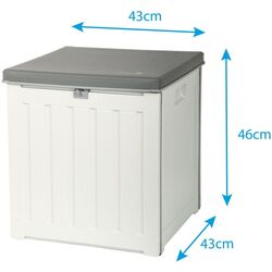 Lada depozitare de gradina Saska Garden 1029610 (White/Gray) Thumb