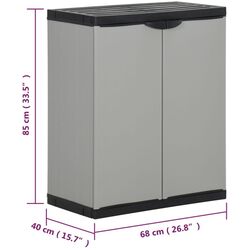 Садовый шкаф VidaXL 340987 (Grey/Black) Thumb