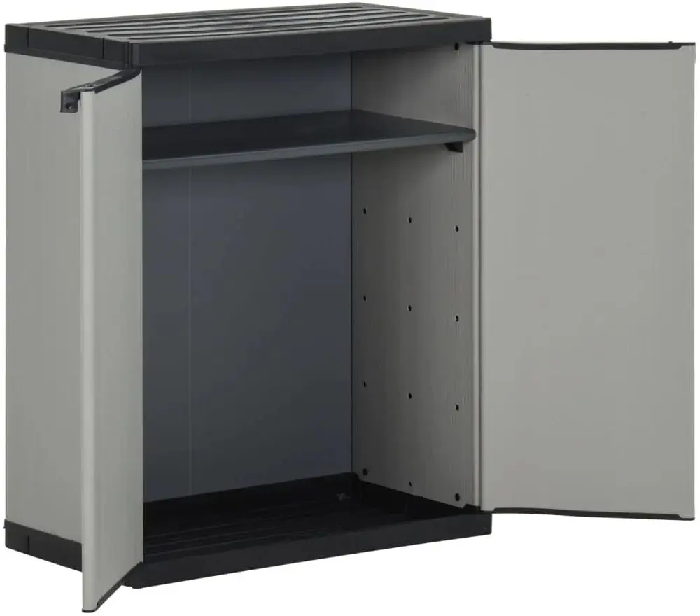 Садовый шкаф VidaXL 340987 (Grey/Black)