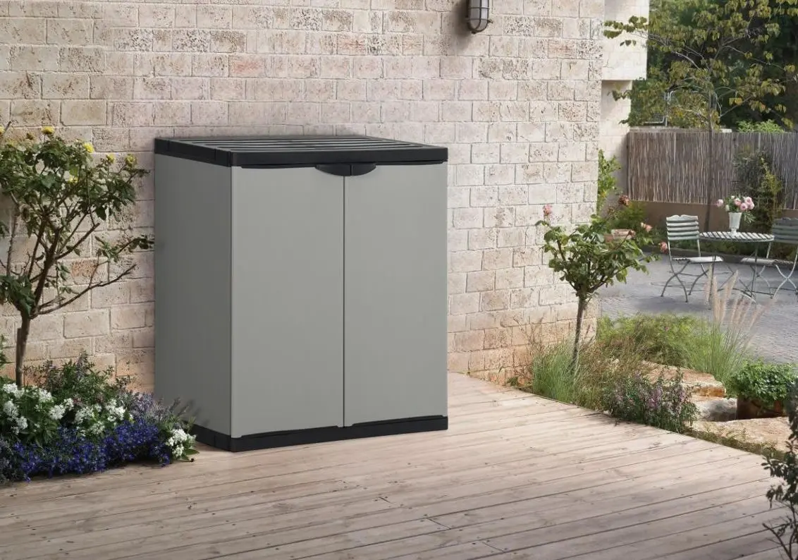 Садовый шкаф VidaXL 340987 (Grey/Black)
