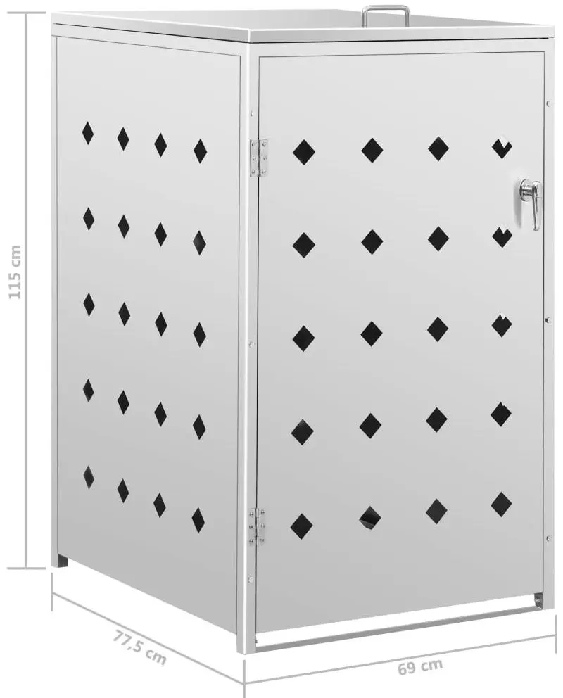 Dulap pentru container de gunoi VidaXL 145379 (Silver)