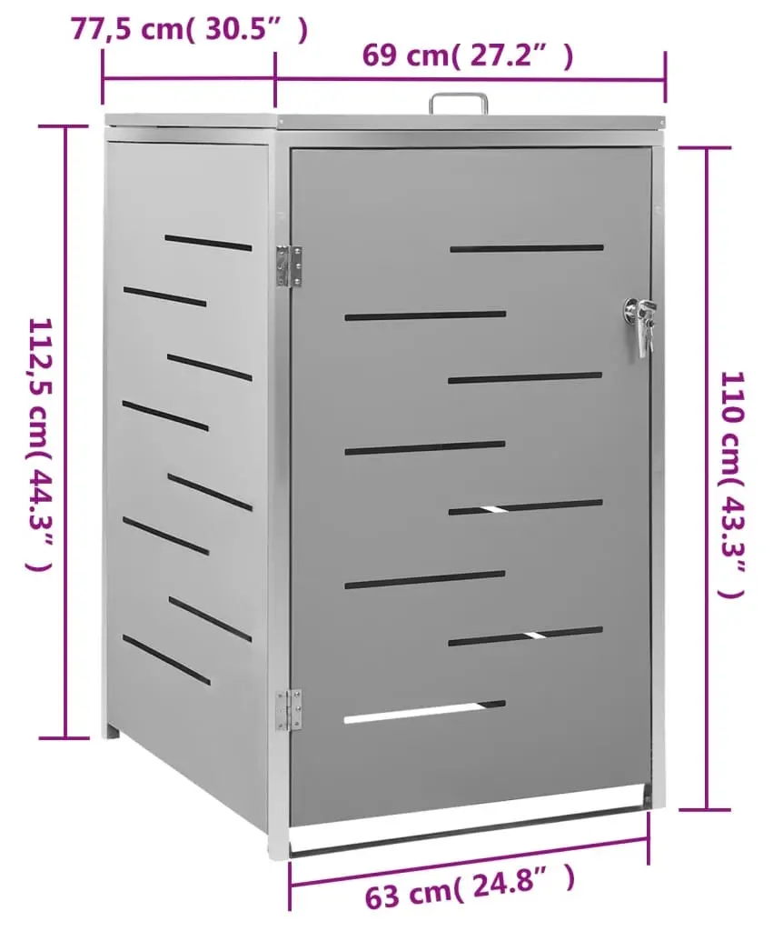 Dulap pentru pubela VidaXL 149558 (Grey)