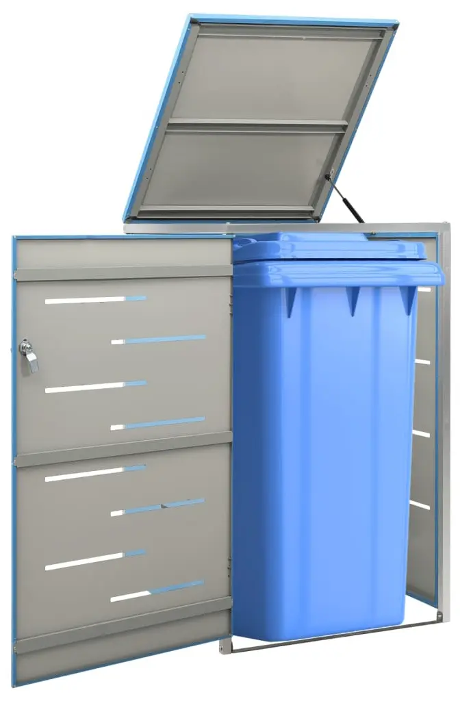 Шкаф для мусорного контейнера VidaXL 149566 (Blue) - 12