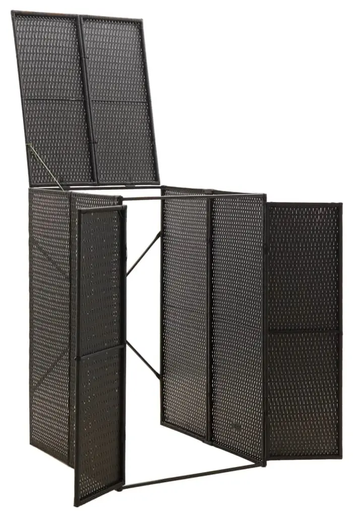 Шкаф для мусорного контейнера VidaXL 319860 (Black) - 2