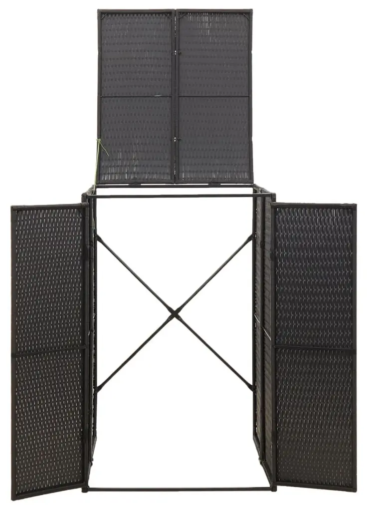 Шкаф для мусорного контейнера VidaXL 319860 (Black) - 3