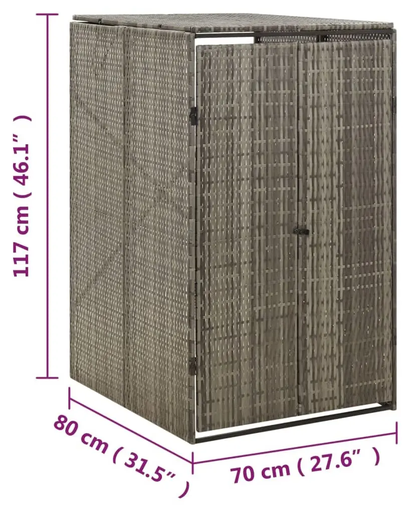 Шкаф для мусорного контейнера VidaXL 319864 (Grey)