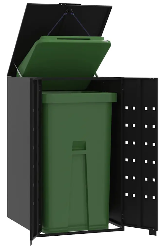 Шкаф для мусорного контейнера VidaXL 4008424 (Black) - 8