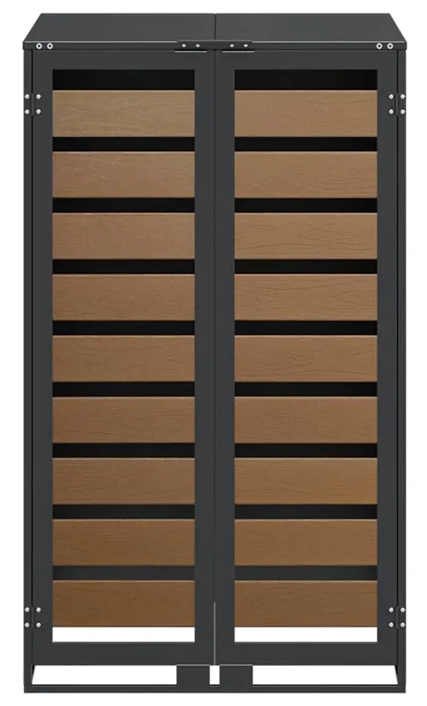 Dulap pentru pubela VidaXL 42018681 (Anthracite/Natural) - 3