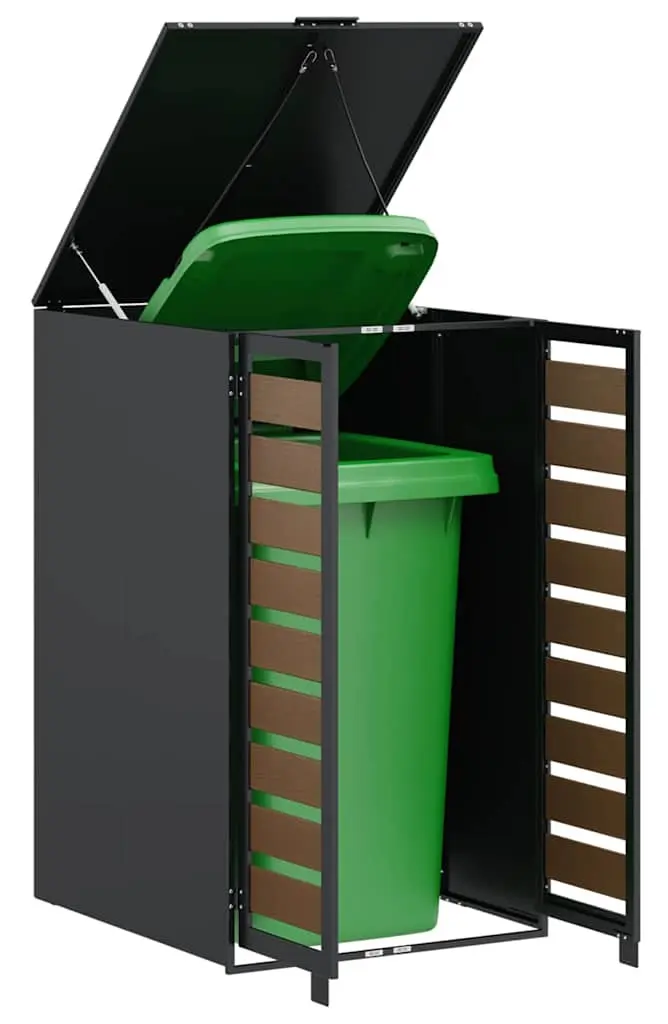 Dulap pentru pubela VidaXL 42018681 (Anthracite/Natural) - 5