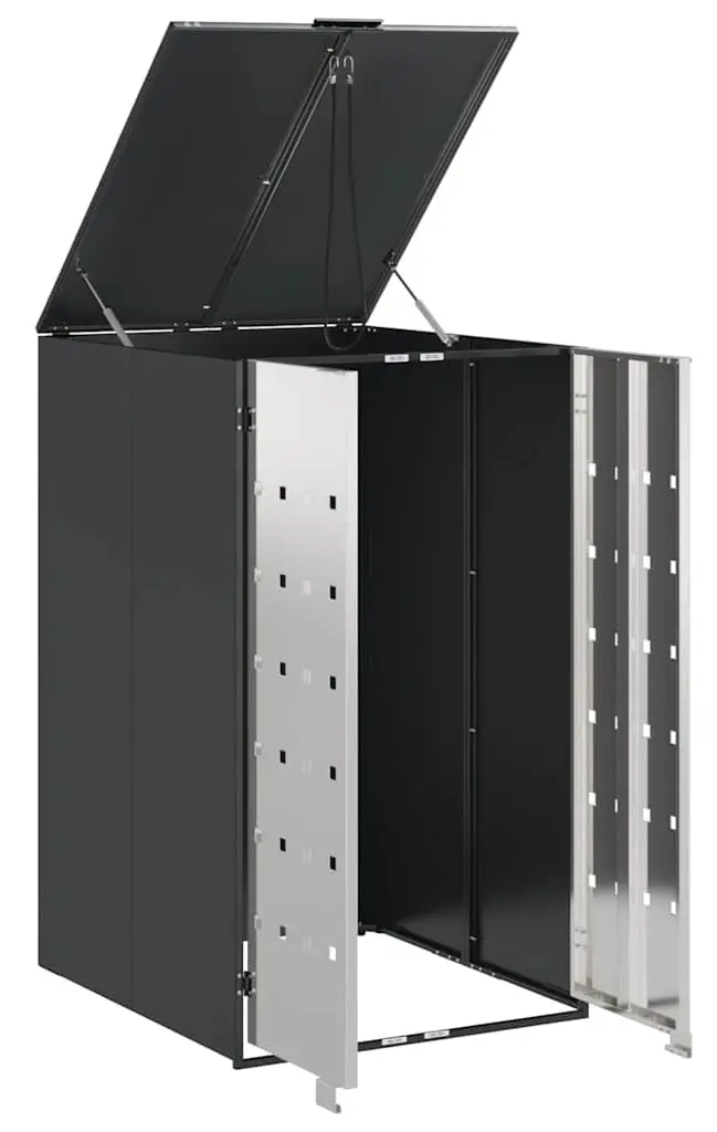 Шкаф для мусорного контейнера VidaXL 42018685 (Anthracite/Silver) - 3