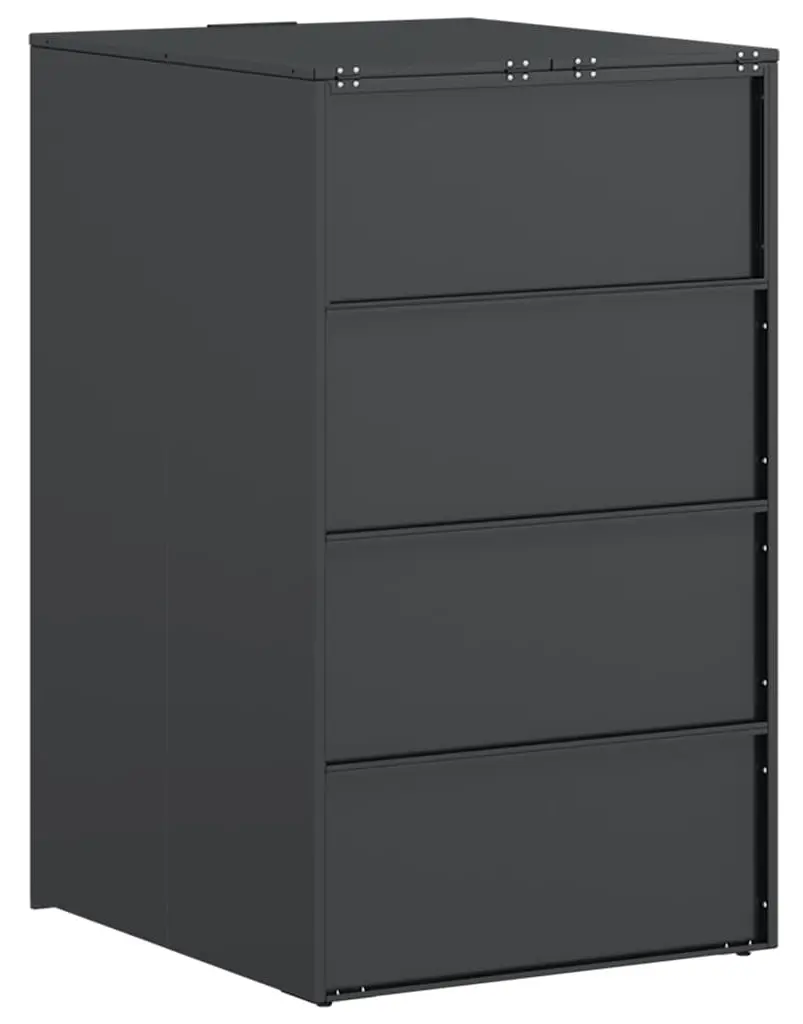 Шкаф для мусорного контейнера VidaXL 42018685 (Anthracite/Silver) - 5