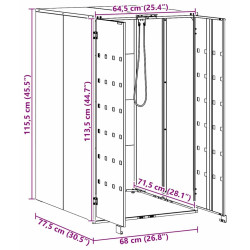 Шкаф для мусорного контейнера VidaXL 42018685 (Anthracite/Silver) Thumb