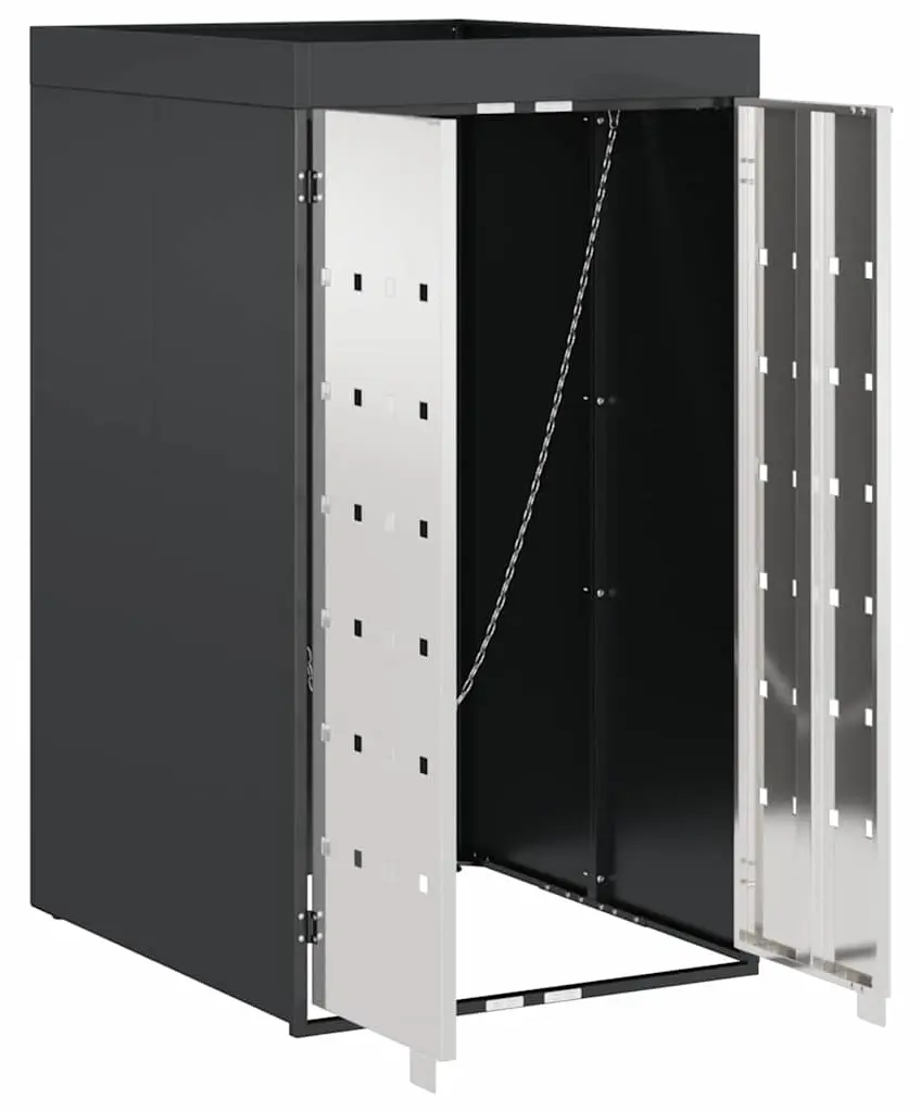 Dulap pentru pubela VidaXL 42018687 (Anthracite/Silver) - 3