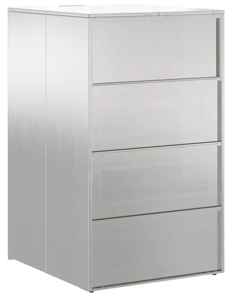 Шкаф для мусорного контейнера VidaXL 42018689 (Silver)