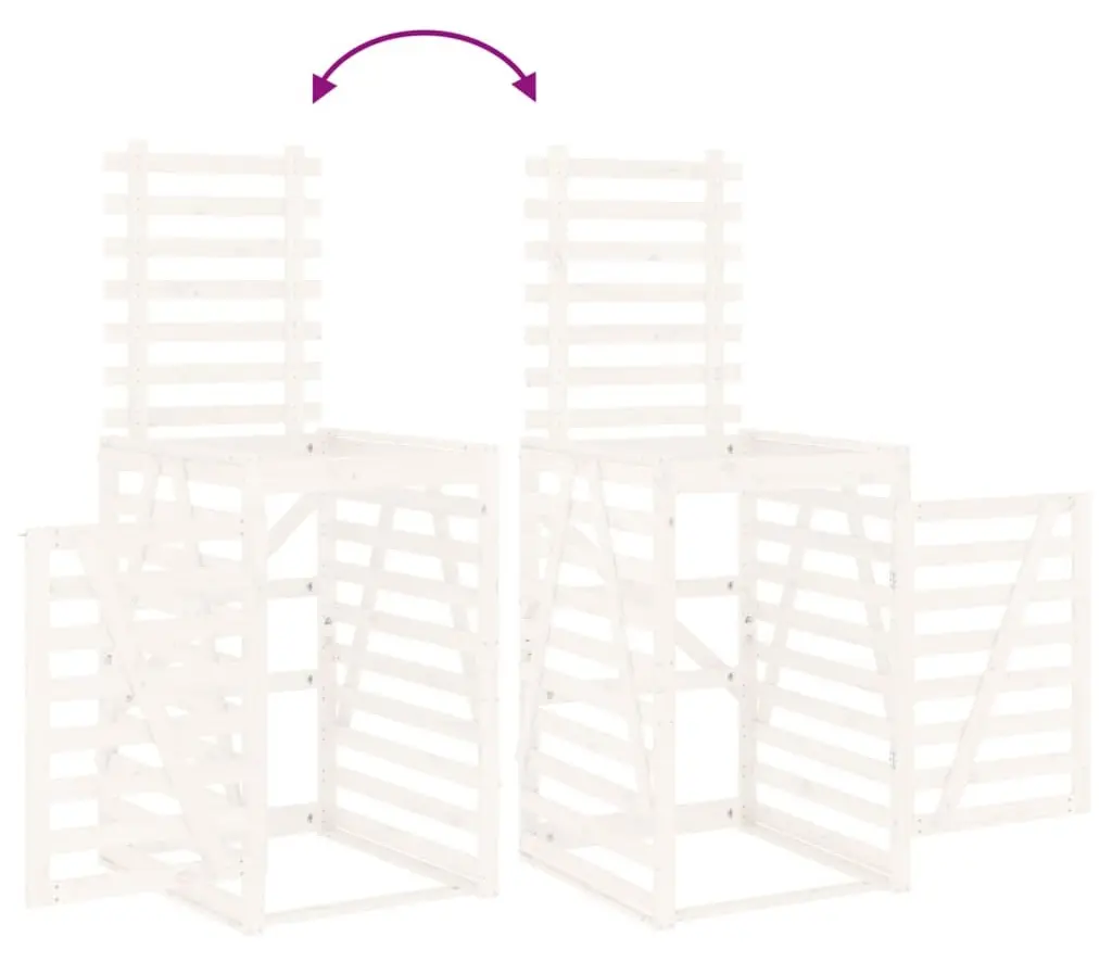 Шкаф для мусорного контейнера VidaXL 825101 (White) - 7