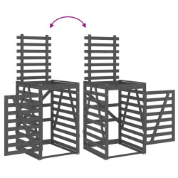 Шкаф для мусорного контейнера VidaXL 825102 (Grey) Thumb