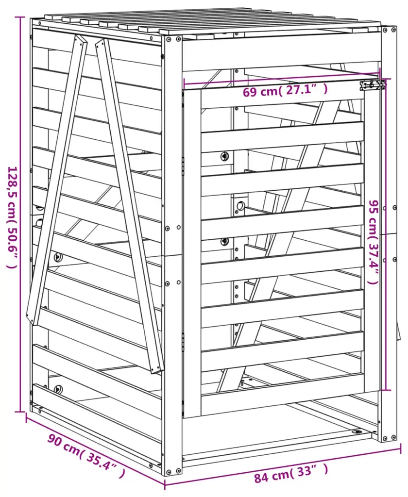 Dulap pentru pubela VidaXL 825104 (Black) - 10