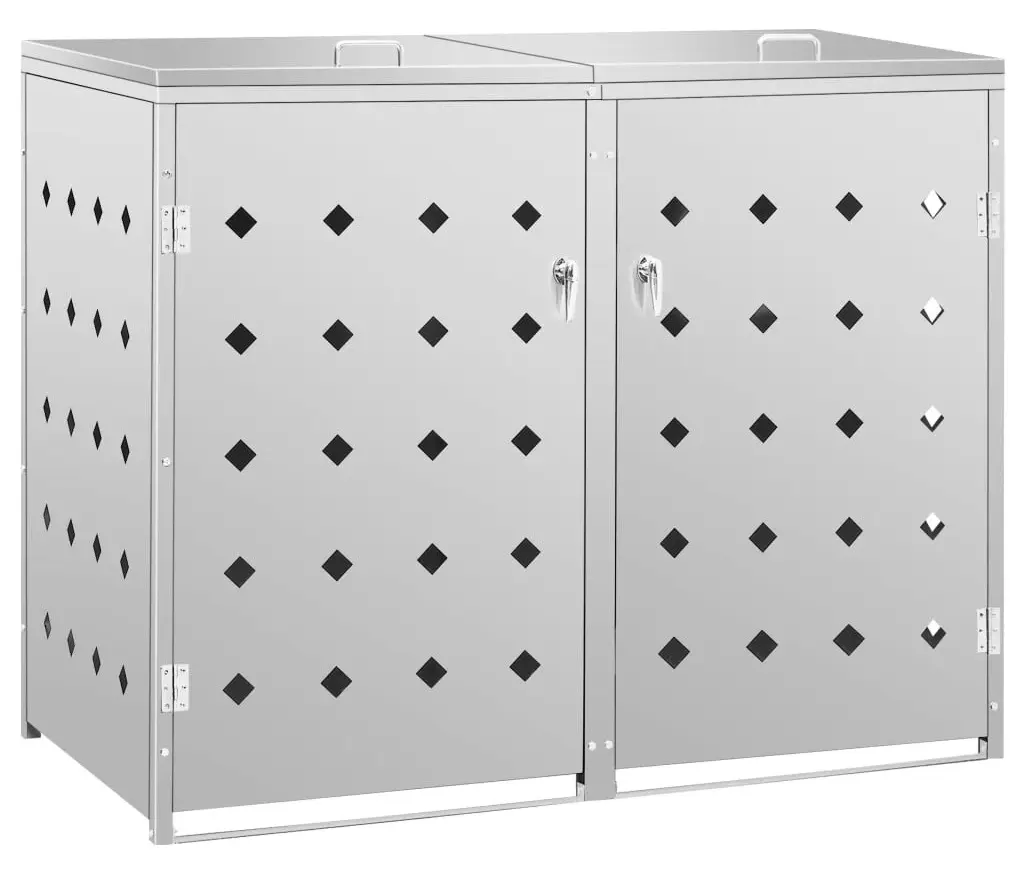 Шкаф для мусорных контейнеров VidaXL 145380 (Silver) - 2