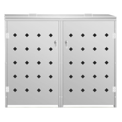 Шкаф для мусорных контейнеров VidaXL 145380 (Silver) Thumb