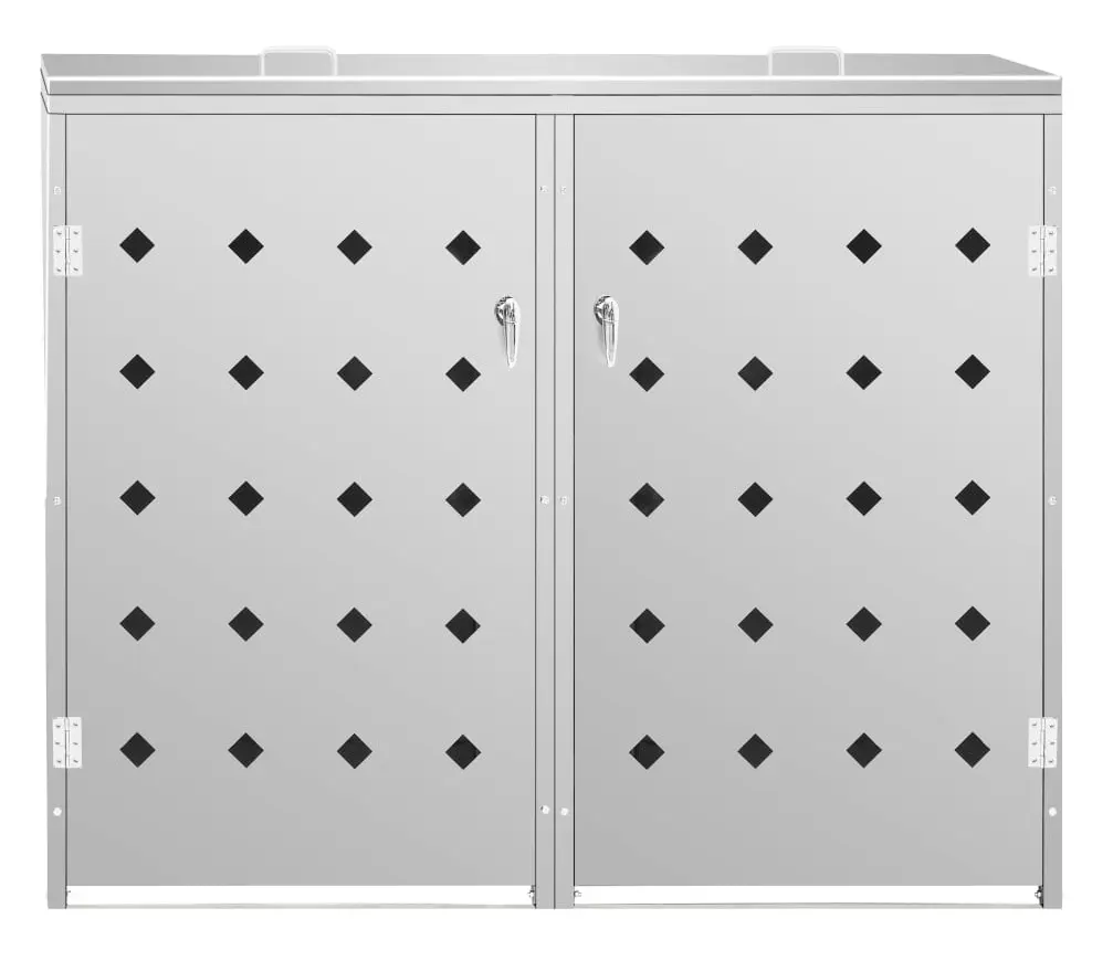 Шкаф для мусорных контейнеров VidaXL 145380 (Silver) - 4