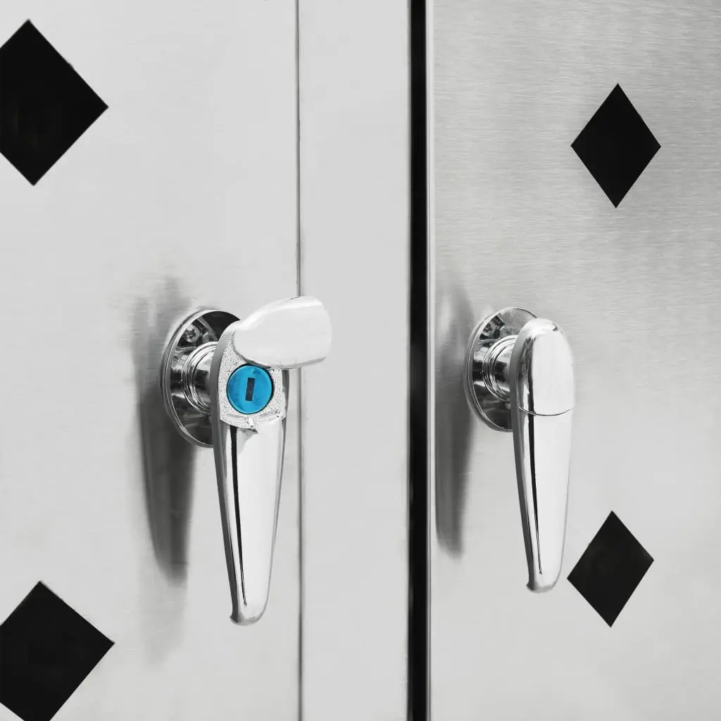 Шкаф для мусорных контейнеров VidaXL 145380 (Silver) - 8