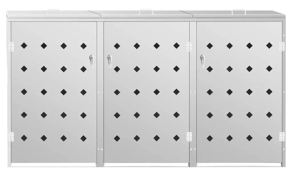 Шкаф для мусорных контейнеров VidaXL 145381 (Silver) - 3