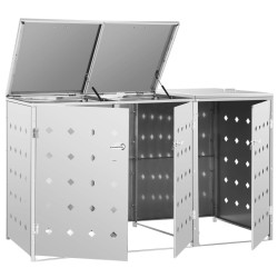 Шкаф для мусорных контейнеров VidaXL 145381 (Silver) Thumb