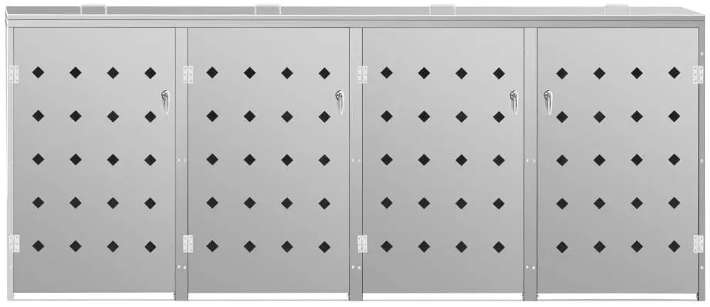 Шкаф для мусорных контейнеров VidaXL 145382 (Silver)