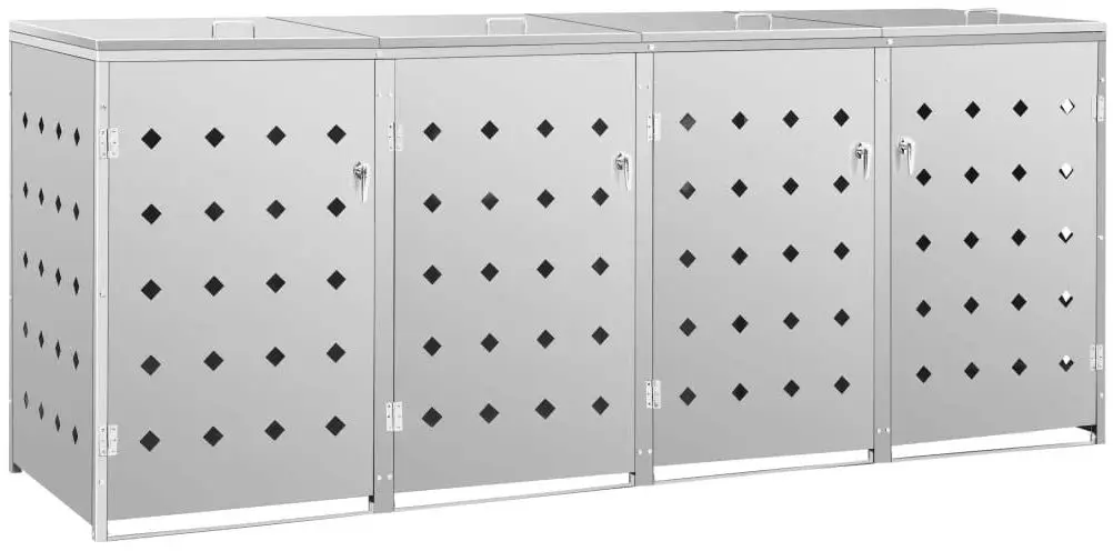 Шкаф для мусорных контейнеров VidaXL 145382 (Silver)