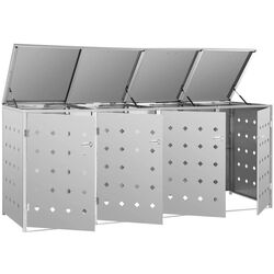 Шкаф для мусорных контейнеров VidaXL 145382 (Silver) Thumb