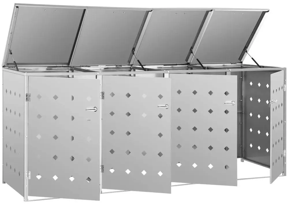 Шкаф для мусорных контейнеров VidaXL 145382 (Silver)