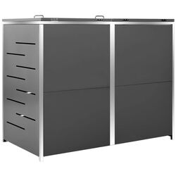 Шкаф для мусорных контейнеров VidaXL 149555 (Anthracite) Thumb
