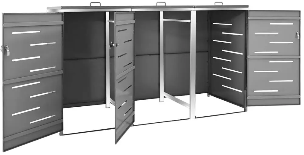 Dulap pentru containere de gunoi VidaXL 149556 (Anthracite)