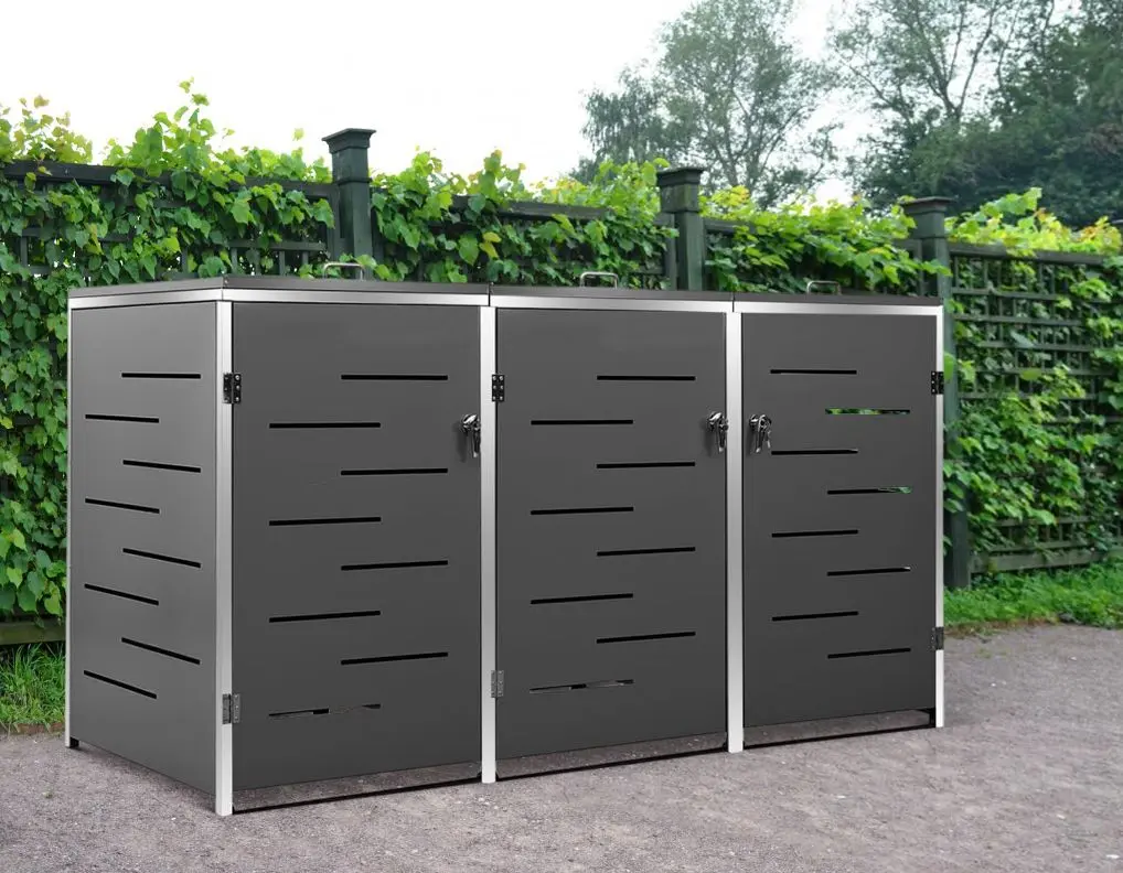 Dulap pentru containere de gunoi VidaXL 149556 (Anthracite)