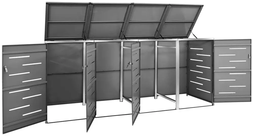 Dulap pentru containere de gunoi VidaXL 149557 (Anthracite)