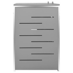 Шкаф для мусорных контейнеров VidaXL 149559 (Grey) Thumb