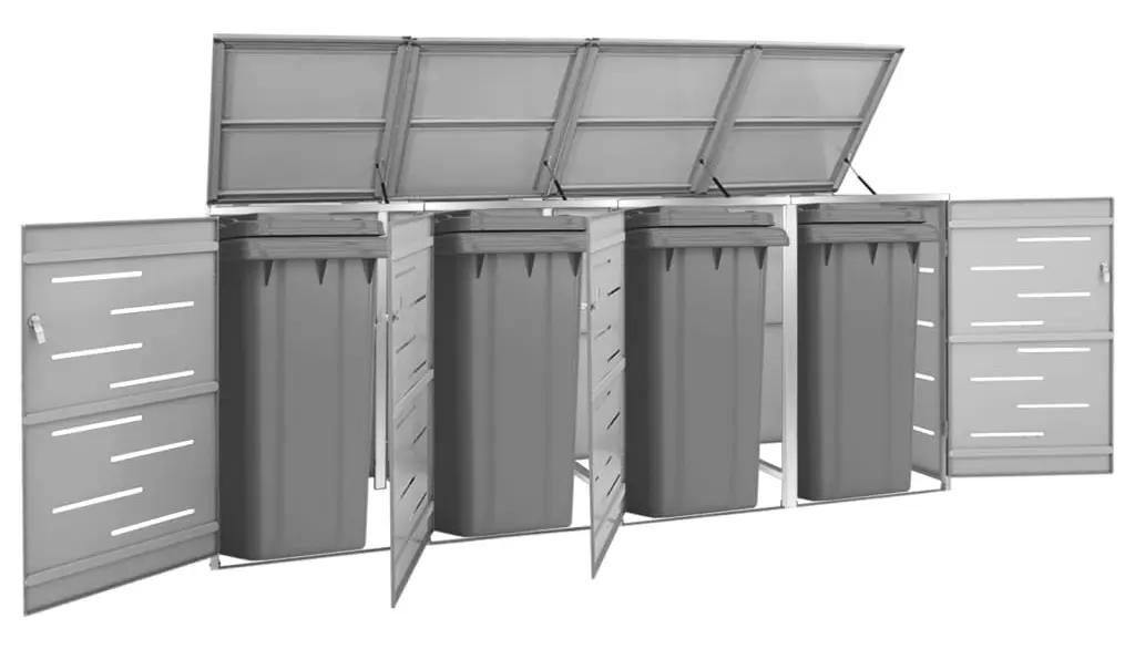 Шкаф для мусорных контейнеров VidaXL 149561 (Grey)