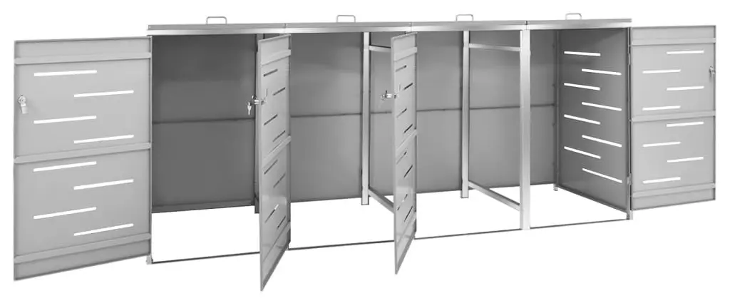 Шкаф для мусорных контейнеров VidaXL 149561 (Grey)