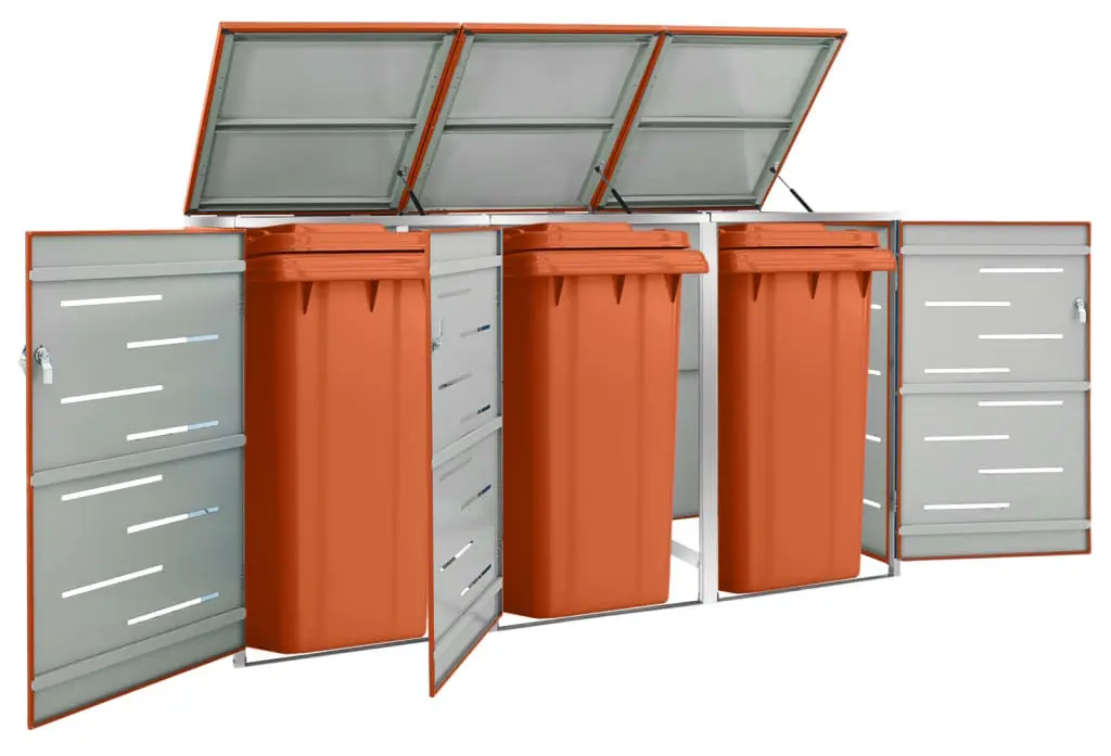 Шкаф для мусорных контейнеров VidaXL 149564 (Orange) - 11