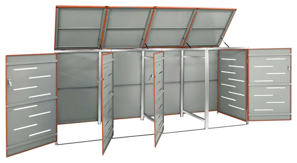 Шкаф для мусорных контейнеров VidaXL 149565 (Orange)