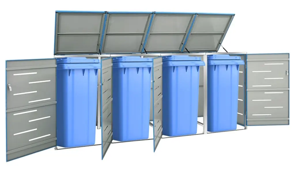 Шкаф для мусорных контейнеров VidaXL 149569 (Blue) - 12