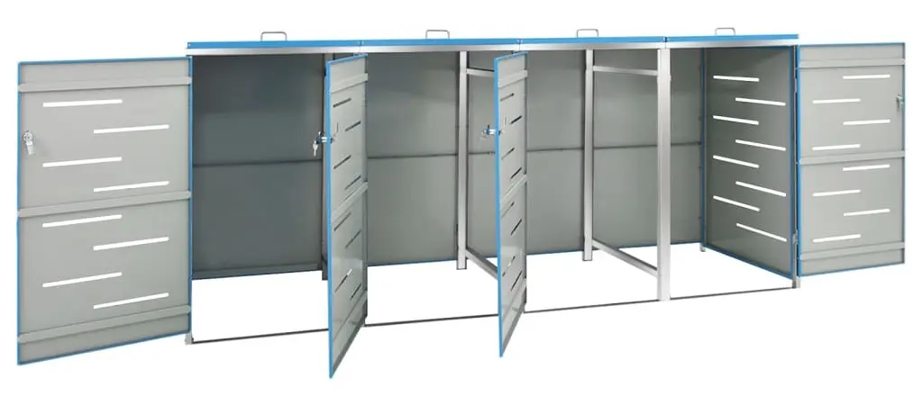 Шкаф для мусорных контейнеров VidaXL 149569 (Blue) - 3
