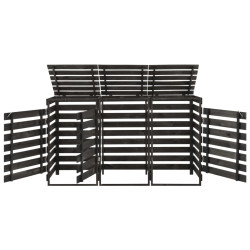 Шкаф для мусорных контейнеров VidaXL 315412 (Grey) Thumb